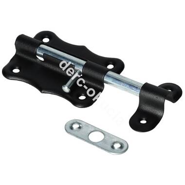 Zasuwka z ryglem okrągłym 75  mal.czarny <1773>