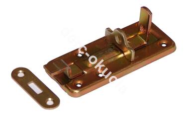 Zasuwka tłoczona z ryglem wygiętym 80x40 mm Zn. <0849>